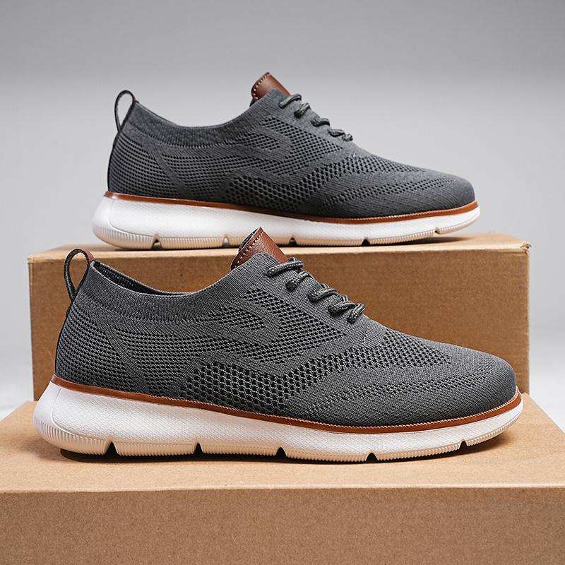 2025 New Lightweight Lace-up Casual Men's Shoes, Anti-slip, Wear-resistant and Breathable Woven Loafers
