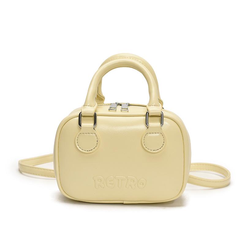 Solid color handbag women's 2025 new trendy fashion temperament shoulder bag trendy messenger small square bag women