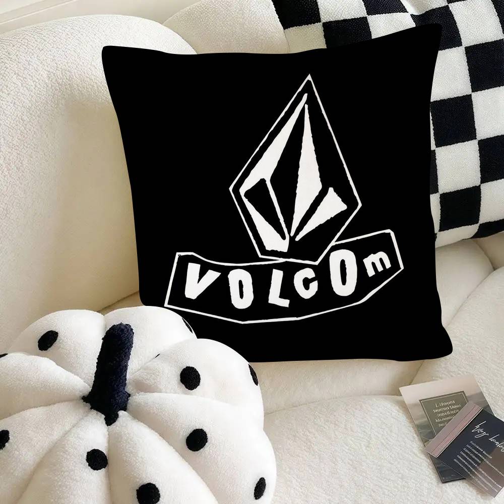 Logo Pillow Case Fashion Square Pillowcase Bedroom Sofa Room Ins V-Volcom Decoration Leisure