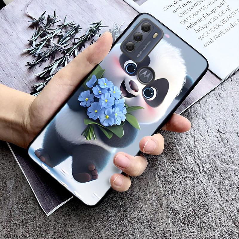 Panda Phone Case For Moto G84 G22 G32 G42 G52 G62 G53 G72 G60 G60S G100 G10 G20 G30 G13 G50 G 5G G Pure