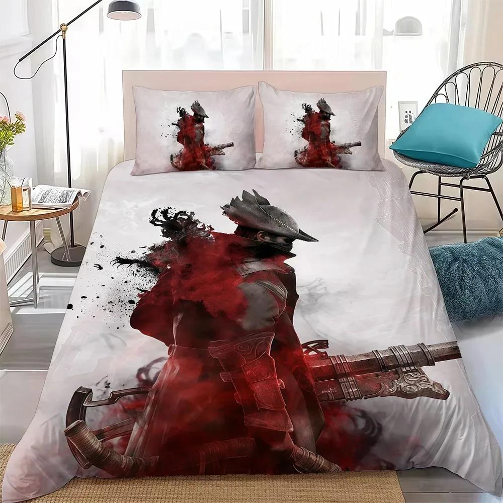 3D Print Game B-Bloodborne Bedding Set Duvet Cover Set Single Double Queen King Size Soft Microfiber student dormitories Gift