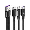Upgraded Multi Charger Cable 3 in 1 Type C/ USB Charging Cable for Phones&Tablets Fast Convenient Charging Solution