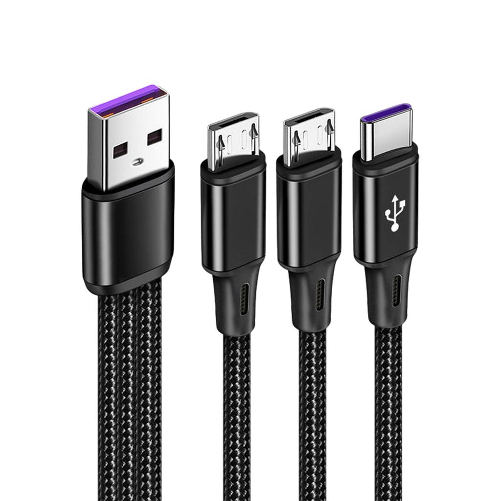 Upgraded Multi Charger Cable 3 in 1 Type C/ USB Charging Cable for Phones&Tablets Fast Convenient Charging Solution