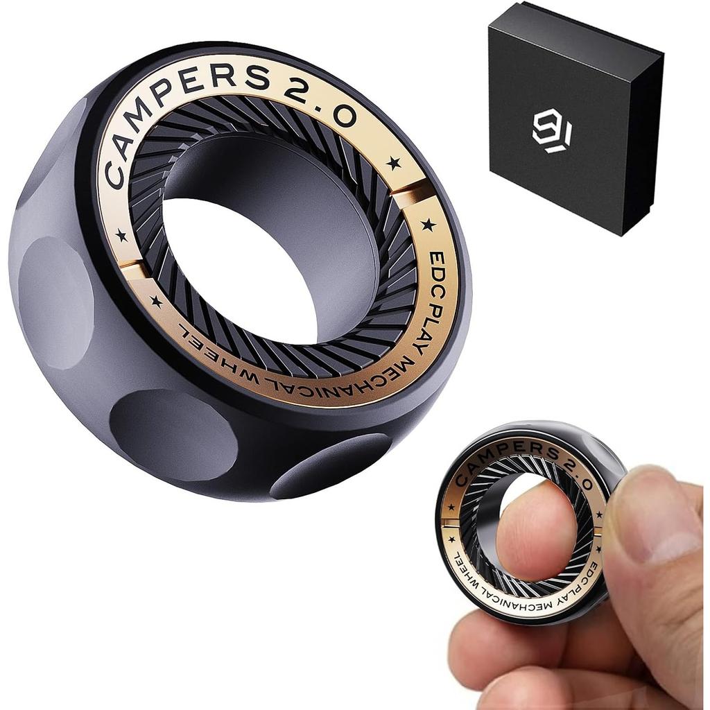 Fidget Spinner for Stress Relief, DIY Magnetic Fidget Ring with Engaging Sounds, EDC Stainless Steel Toys, Perfect for Work, Study, Waiting Etc.