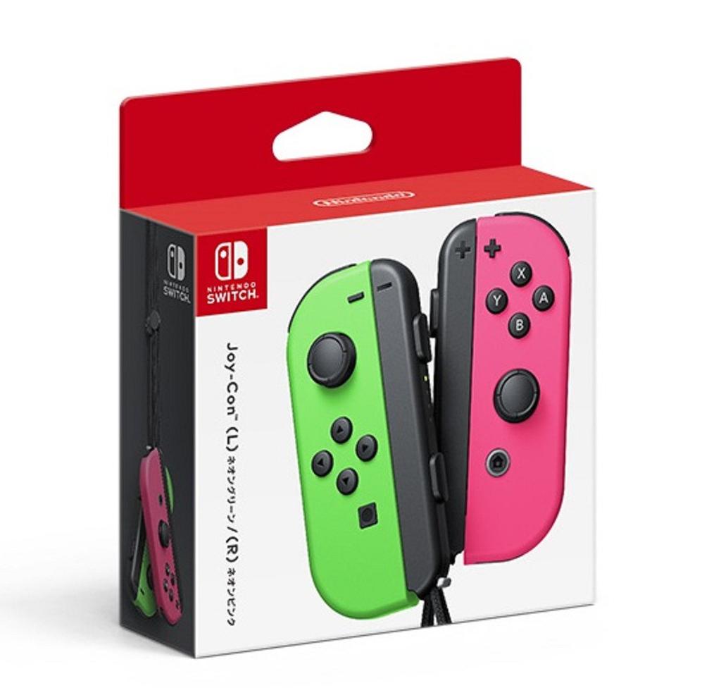 Genuine Nintendo Joy-Con (L) Neon Green / (R) Neon Pink