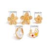 Retro Punk Metel Irregular Exaggerated Flower Ring For Women Elegant Baroque Pearl Open Ring Jewelry Accessories Gifts