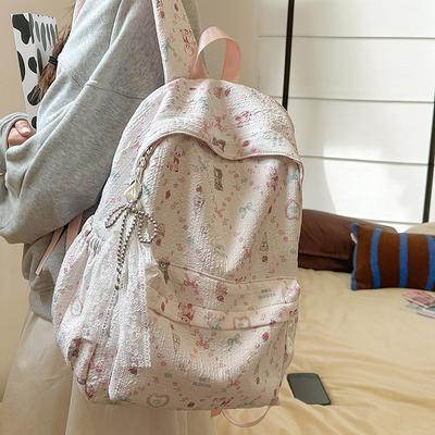 New School of Arts and Art Style Large-capacity Printed Student Schoolbag Versatile, Lightweight Ins Style Cute Backpack