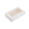 White Cardboard Kraft Paper Pastry Box with Window for Cakes and Desserts