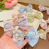 Girl Hair Pin Thin Organza Lace Embroidery Flower Lace Imitation Pearls Decor Hair Clip Spring Forest Style Hairpin