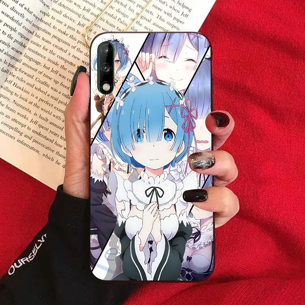 ReZERO Ram Rem Phone Case For Huawei Honor 10 Lite 9 20 7A 9X 30 50 60 70 Pro Plus Soft Silicone Cover