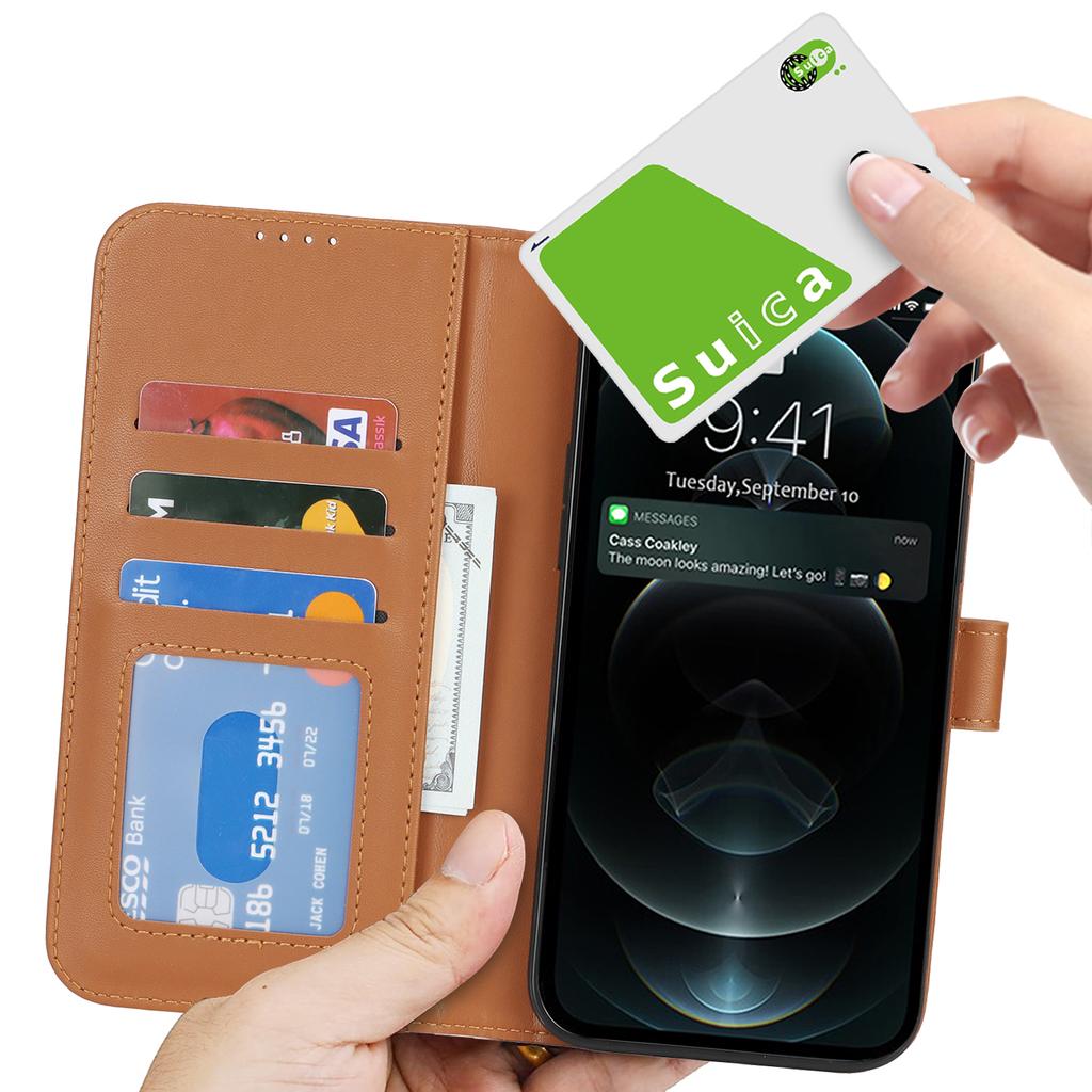 For iPhone 13 Pro Max/12 Pro Max Stand Case Shockproof Leather Wallet Phone Cover