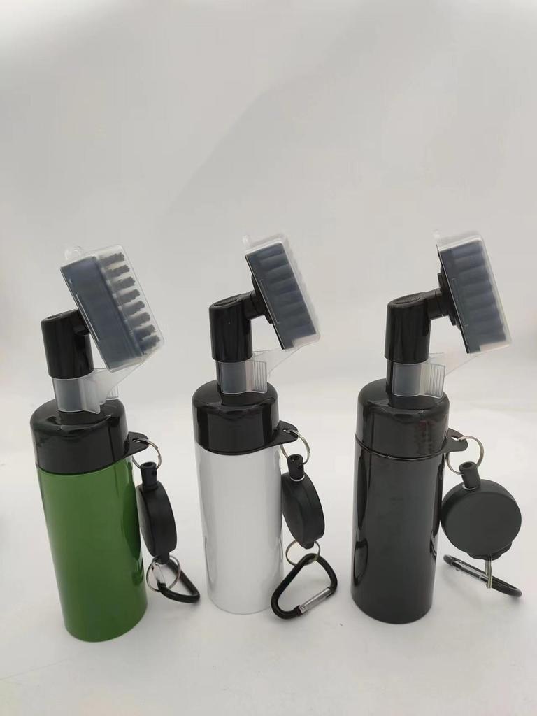 Enhanced Golf Club Groove Cleaning Brush with Pull-Rope Sprayer
