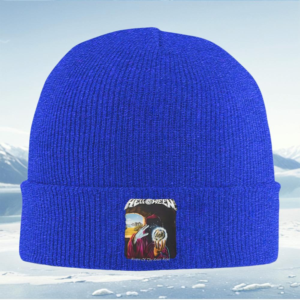 Figure holds glowing spherekeys Men Women Unisex Knitted Hat Beanie Pullover Cap Winter Thermal Warm Christmas Outdoor Cycling