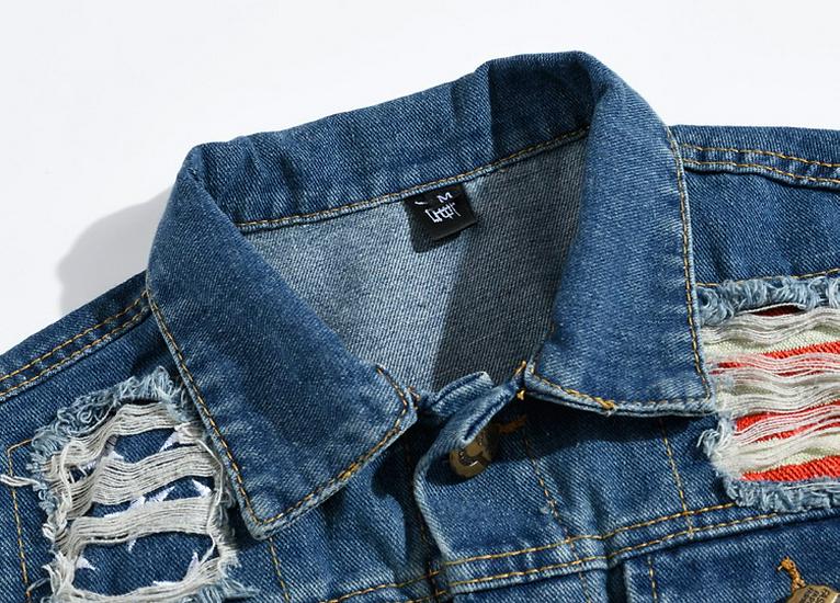 Cool Korean Slim Fit Embroidered Denim Vest for Men - Trendy Casual Style