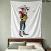 Lucky Luke Wall Tapestry Aesthetic Wall Hanging Printed Fabric Blanket Decorative Tapestries for Bedroom Living Room Home Decor