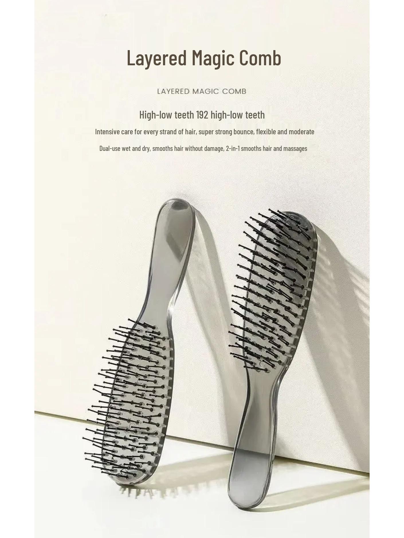 

Волшебная пуходерка: Влажный/Сухой, Против зуда, Массаж, Гладкая высокая тулья для длинных волос