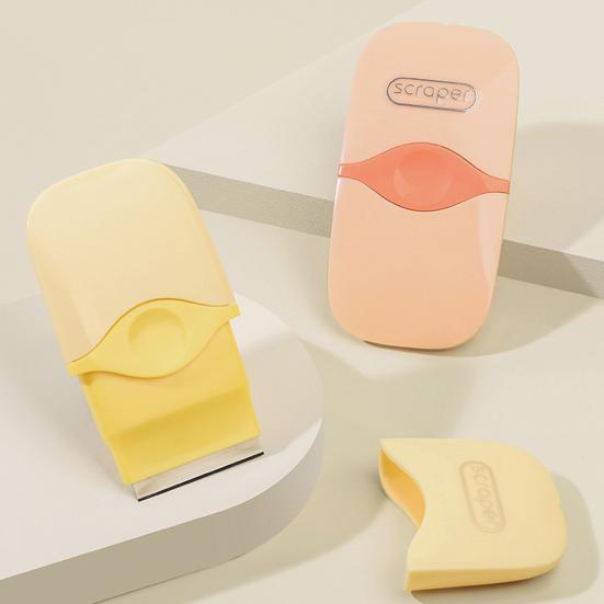 Multi-Functional Cleaning Scraper Retractable Blade Scraper Efficient Dirt Remover Kitchen Gadget for Adhesive Grease Removal