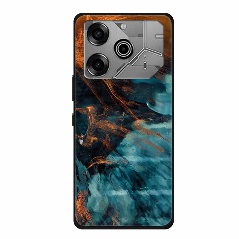 For Tecno Pova 6 Pro Case Marble TPU Silicone Soft Back Cover Phone Cases for Tecno Pova6Pro 5G LI9 Protector Mica Painted Coque
