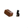 Multifunctional Rectangular Tissue Case Holder with Cat Statue Decorative Figurine Resin Collectible