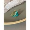 Cross-Border Unique Green Quirky Frog Ring Niche Design Cute European and American Style Fashion Ring Adjustable Opening