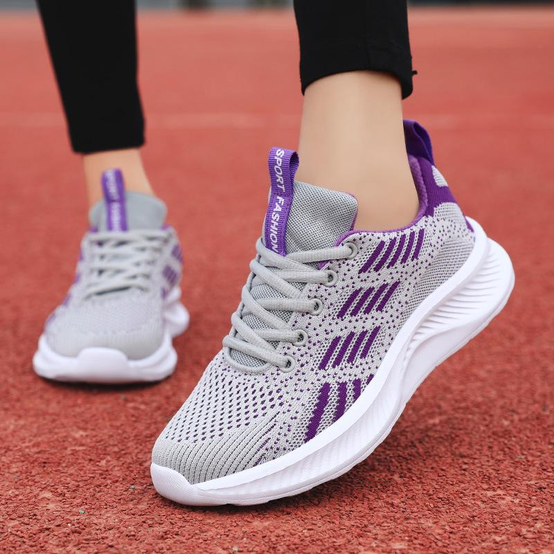 Sneakers Women's Spring and Autumn Mesh Breathable Ultra Light Student Running Shoes Casual Lightweight Soft Sole Running Shoes 2025 New