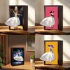 Ballet Dance Wooden Tissue Box Holder With Creative Cartoon Design For Home Decor