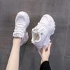 White Platform Women's Sneakers  Spring Lace-Up Thick Bottom Vulcanize Shoes Woman Pu Leather Breathable Sports Shoes