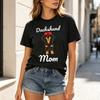 Dachshund Mom Tee Unisex Red Bow Dog Mom Casual Short Sleeve Shirt for Pet Lover Daily Wear100 Cotton Y2k Top Harajuku