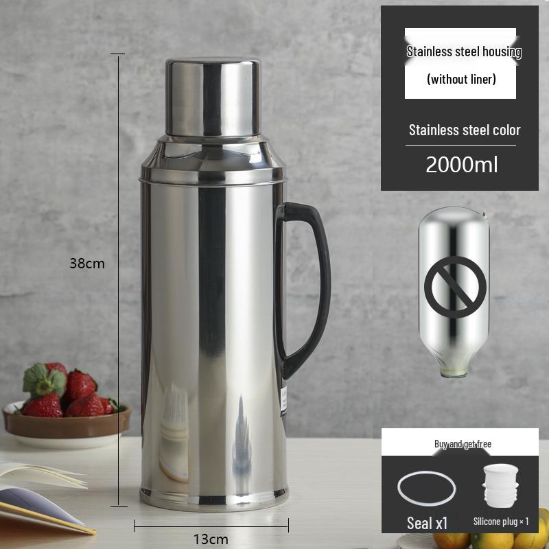 Stainless Steel Electric Kettle and Thermos Flask - Large Capacity, Insulated Water Bottle for Dorm or Home.