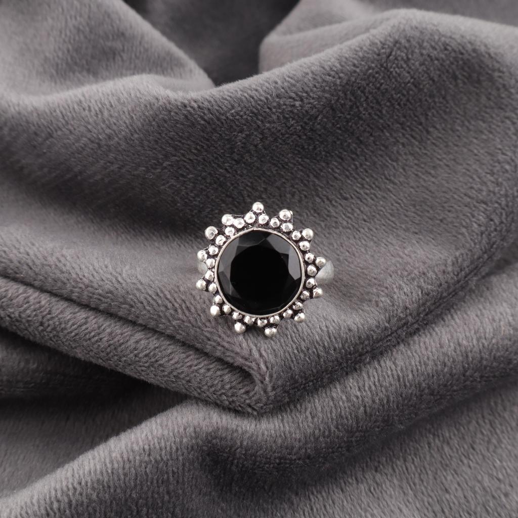 Black Onyx Jewelry, 925 Solid Sterling Silver Ring Handmade Gemstone Jewelry, Attractive Ring Gift For Her