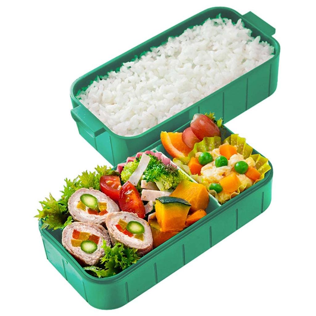 Skater Bento Box Minecraft Explorer 600ml Antibacterial 2 Tier for Women Made in Japan YZW3AG-A