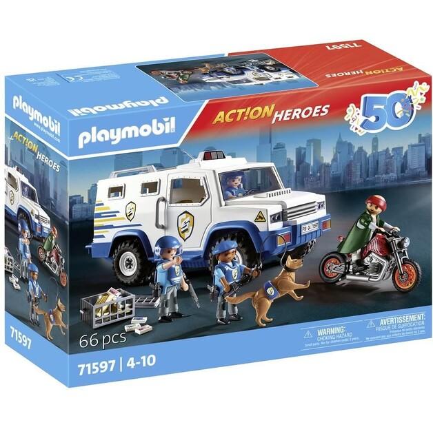 Конструктор Playmobil 71597 Act!On Heroes Грузовик для транспорта наличности