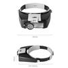 10X Stirnbandbrille Lupe Verstellbare Größe LED Lupe Lupenbrille Zum Lesen Optivisor Lupe Beleuchtet