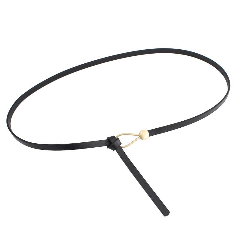 Ladies Knotted Belt With Skirt Sweater Suit Coat Waist Decorative Thin Belt
