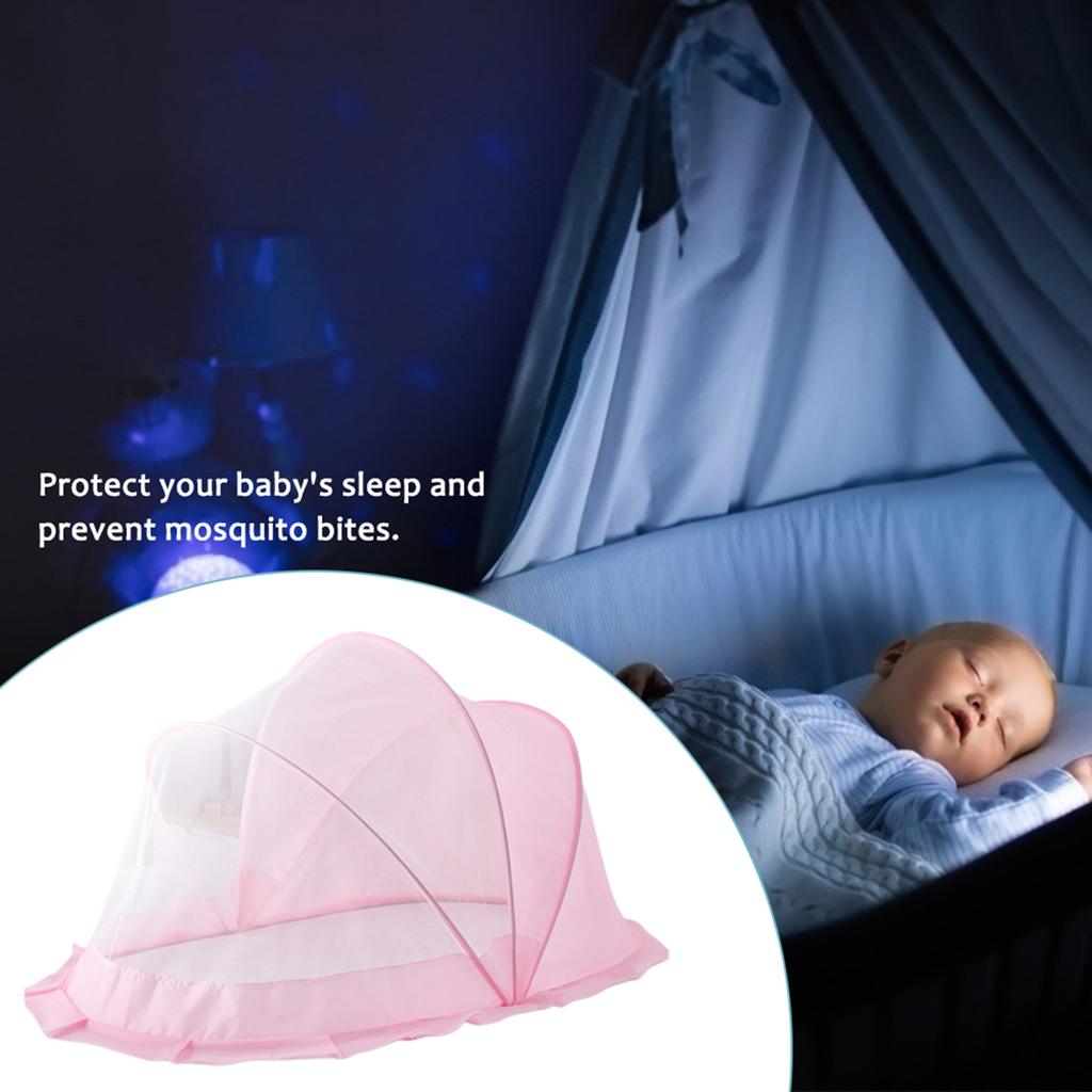 Foldable Portable Baby Mosquito Net Mongolian Tent Style Blackout Medium 110x60x55cm for Kids