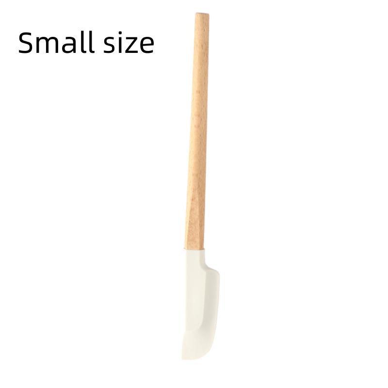 

Белый силиконовый шпатель для крема с антипригарным покрытием, миксеры для теста с деревянной ручкой, скребок для шоколада, масла, выпечки, кухонный миксер для торта, набор кухонных принадлежностей