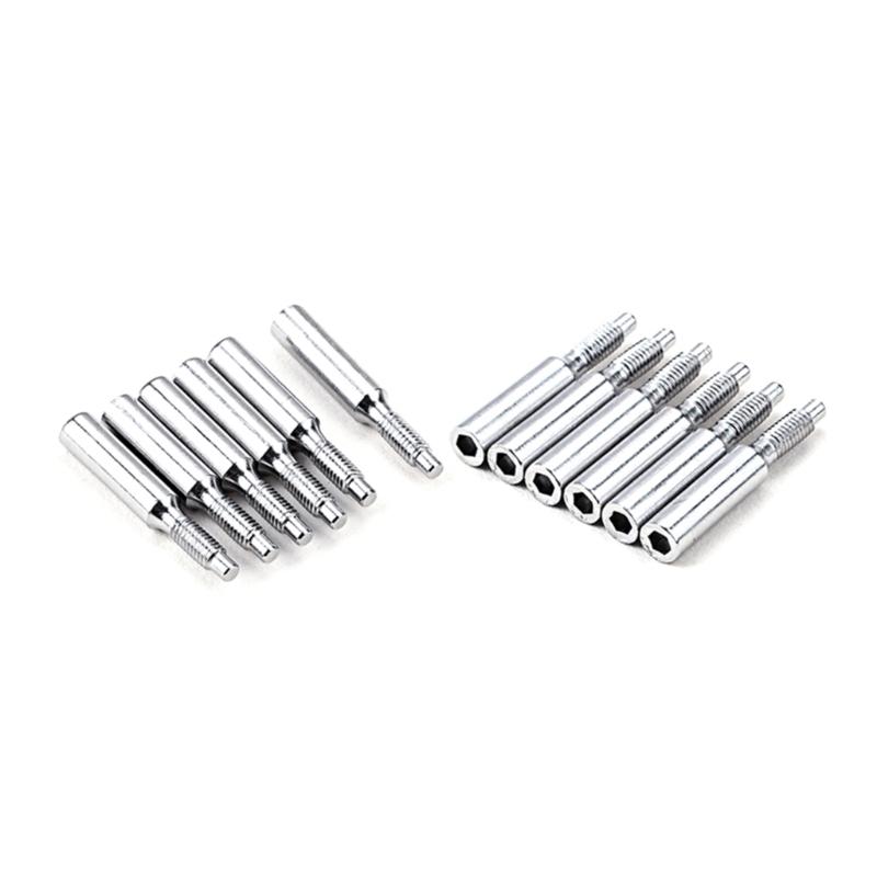 6Pcs Guitar Tremolo Bridge String Lock Screw Chrome Guitar String Mounting Screw