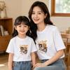 Mouse Print 100% Cotton Parent-Child Summer T-shirt - Mother Daughter Matching Short Sleeve Top