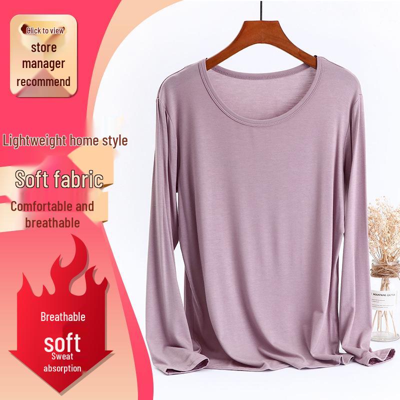 

Женский модальный топ больших размеров с длинным рукавом свободного кроя XL