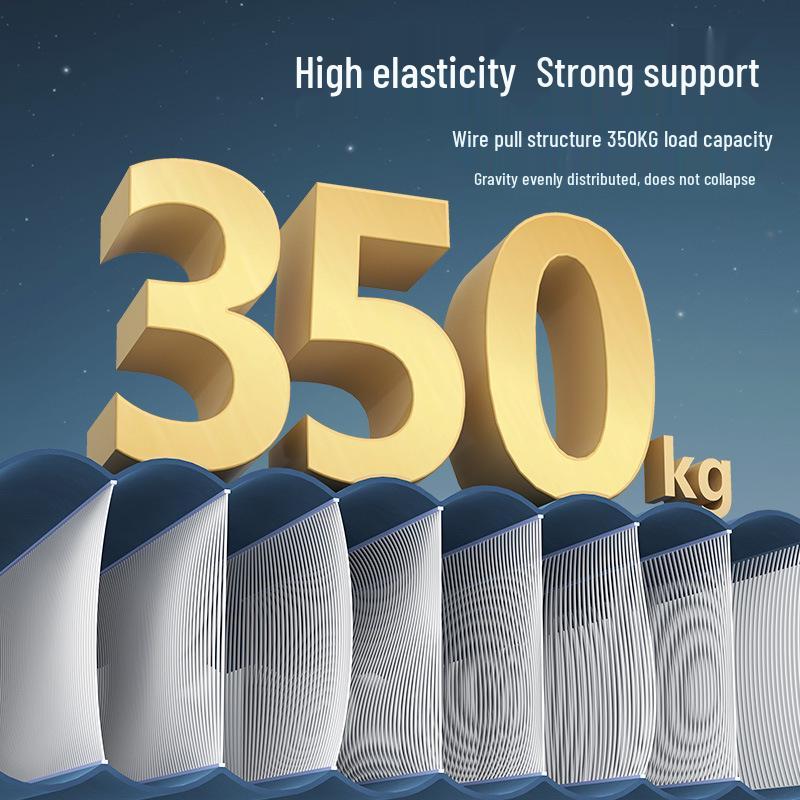 Double-Height Flocked Inflatable Bed - Foldable Single Mattress with Automatic Inflation