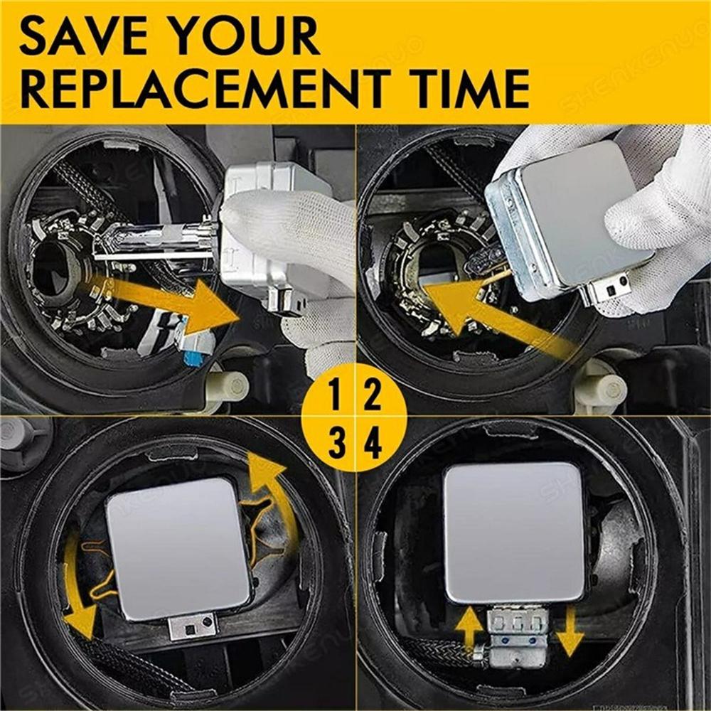 D3S 2Pcs 4300K Car Headlight Ultra Bright Xenon Bulb High Focus IP68 Waterproof HID Lamp