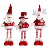 Soft Fabric Christmas Standing Figure for Shelf, Desk and Counter Display with Extendable Leg Structure Indoor