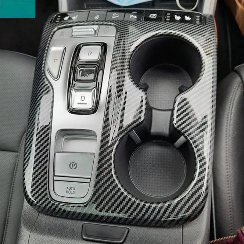 Rivestimento Pannello Copertura Console Centrale Leva Cambio Auto Effetto Legno ABS Opaco Fibra di Carbonio Per Hyundai Tucson NX4 2021-2023