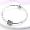Original Charms Copper Red And Green Flower Heart Beads Fit Charms Plata Bracelets For Women Jewelry Making Fine Gifts