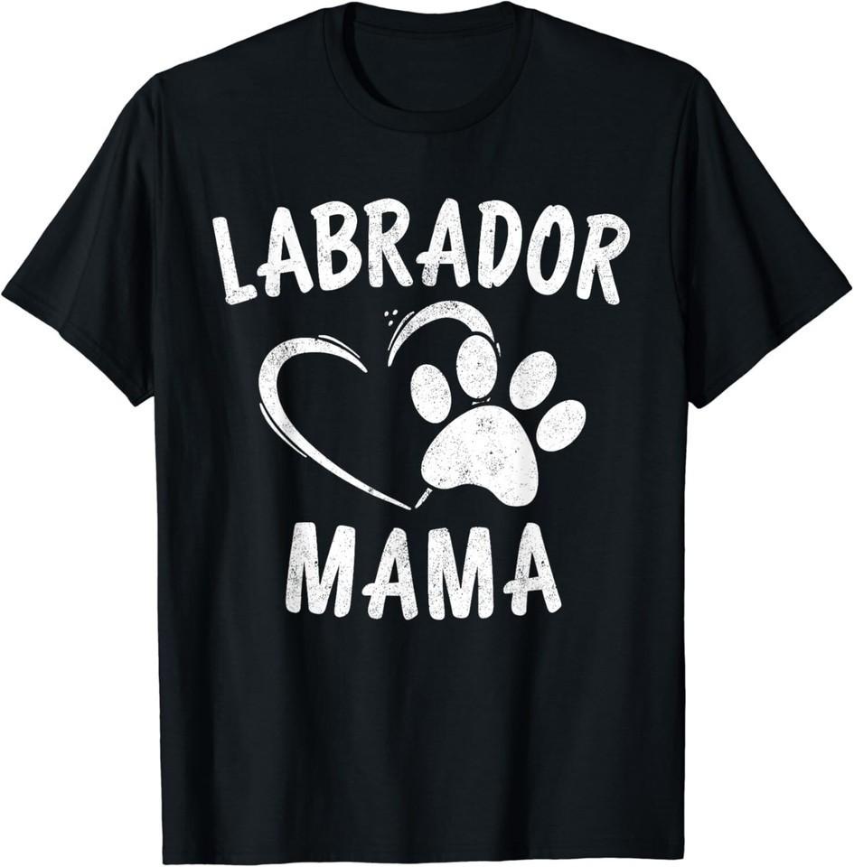 Labrador Mama Gift Black Golden Lab Mom Apparel Dog Owner T-Shirt L