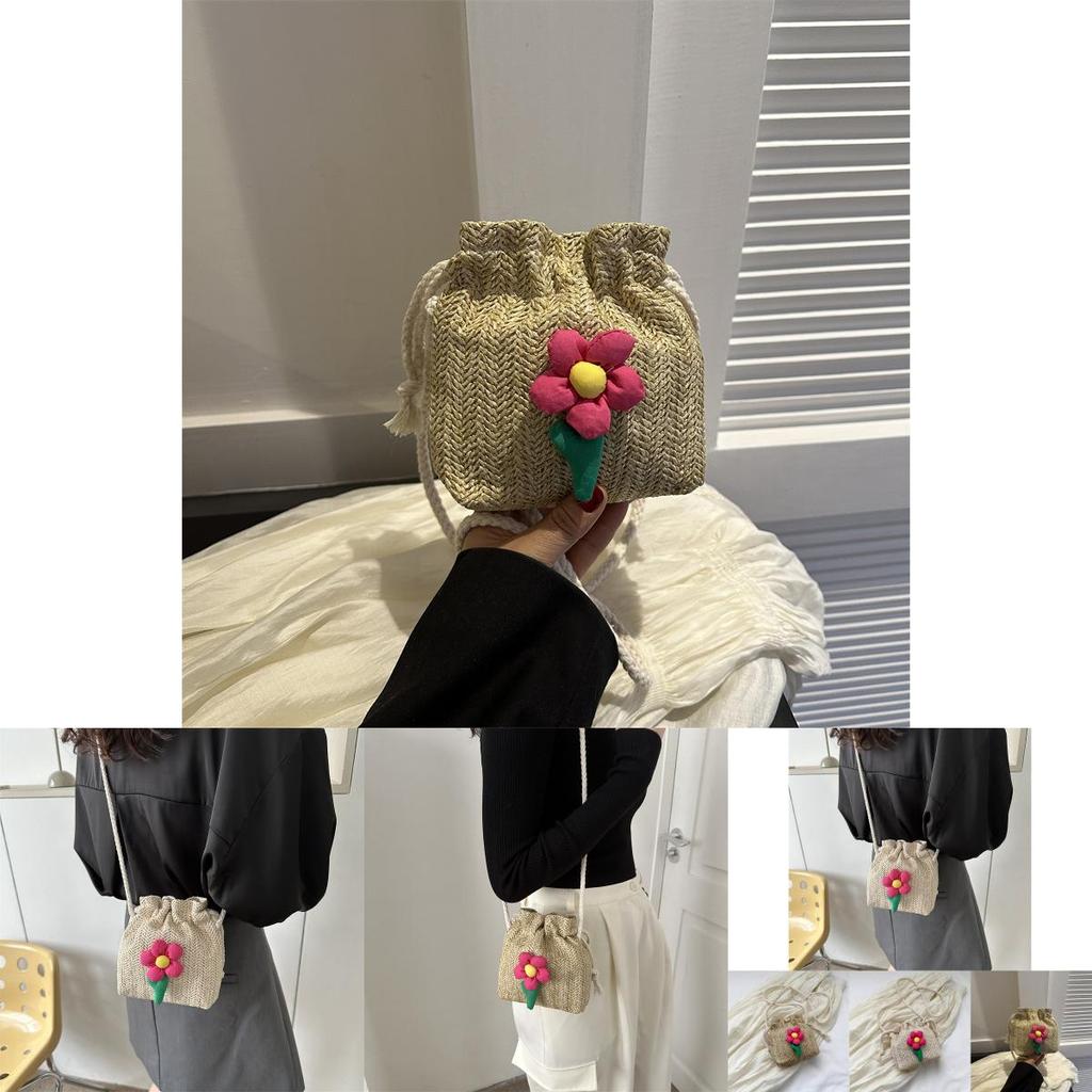 Stylish 2023 Summer Fashionable Woven Crossbody Bag For Women Chic Bucket Bag