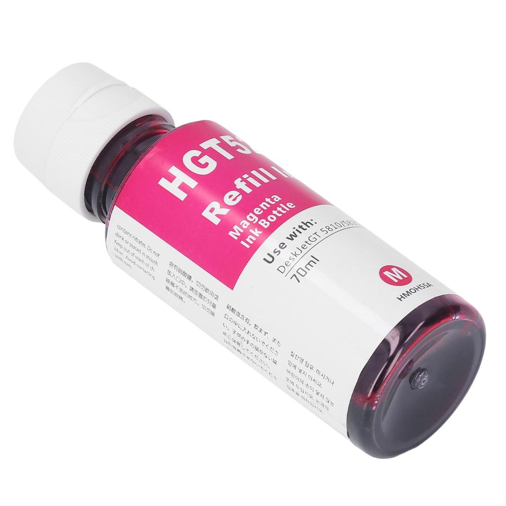 70ML Capacity Refill Ink Bottled Printing Ink Replacement for HP GT5810 5820 Printer Red