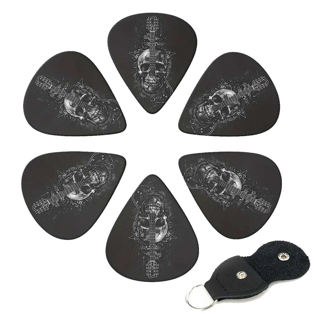 

Miwayer 6 Pcs Original Sound Guitar Picks 0.46/0.71/1.00mm, Double-Sided Printed , Guitar Picks /Perfect Gift for Music Lovers 0.71mm