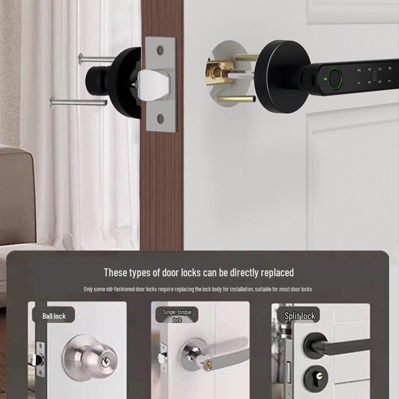 Fingerprint Smart Lock for Interior Wooden Doors with Keypad