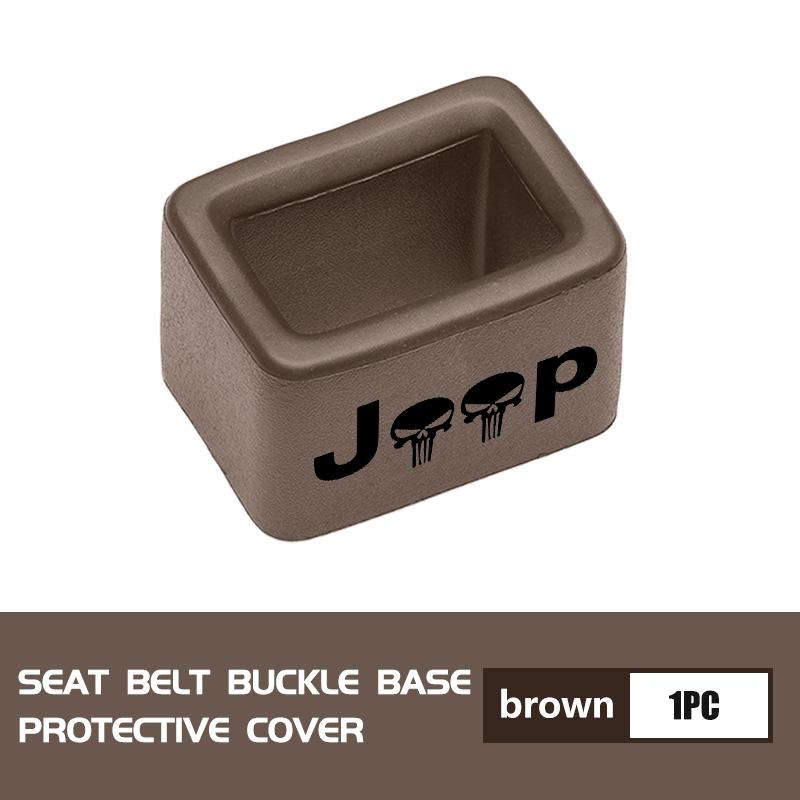 For Jeep Car Logo Seat Belt Buckle Protective Cover Safety Belt Clip Case Accessories Grand Cherokee Patriot Renegade Compass AJT1